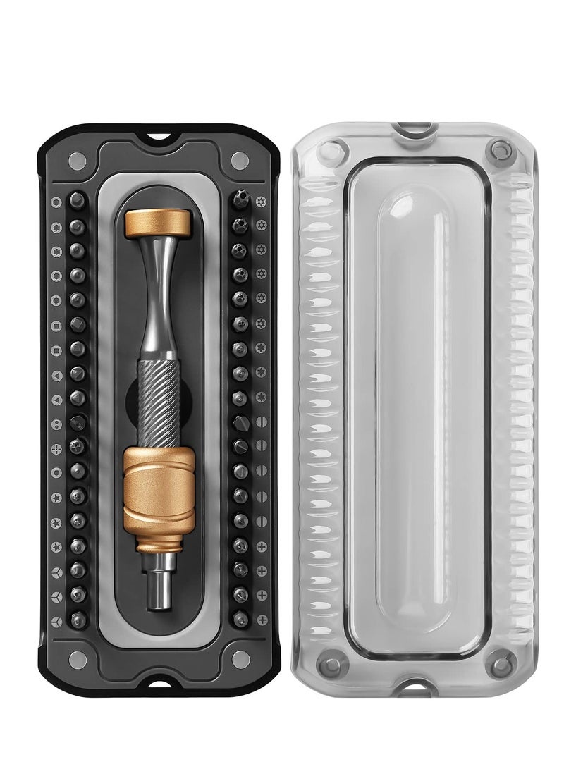 SYOSI Precision Screwdriver Kit, 37Pcs with Low-Gravity Design Magnetic Driver Handle and Durable Steel Bits, for Electronics Repair, Computer, Phone, Watch, Eyeglass - Image 1