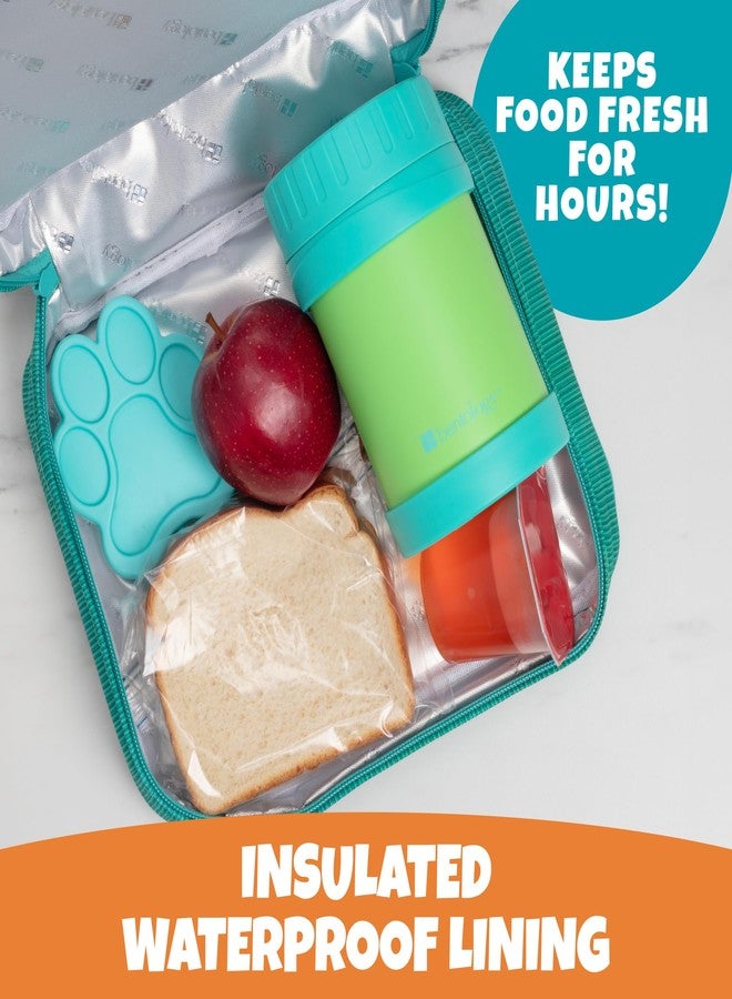 Bentology Lunch Bag for Girls- Kids Insulated Durable Lunchbox Tote Fits Bento Boxes, Containers, Jars & Water Bottles- Reusable School Lunch Sleeve w Clip on Handle- Keep Food Hotter or Colder Longer - Image 2