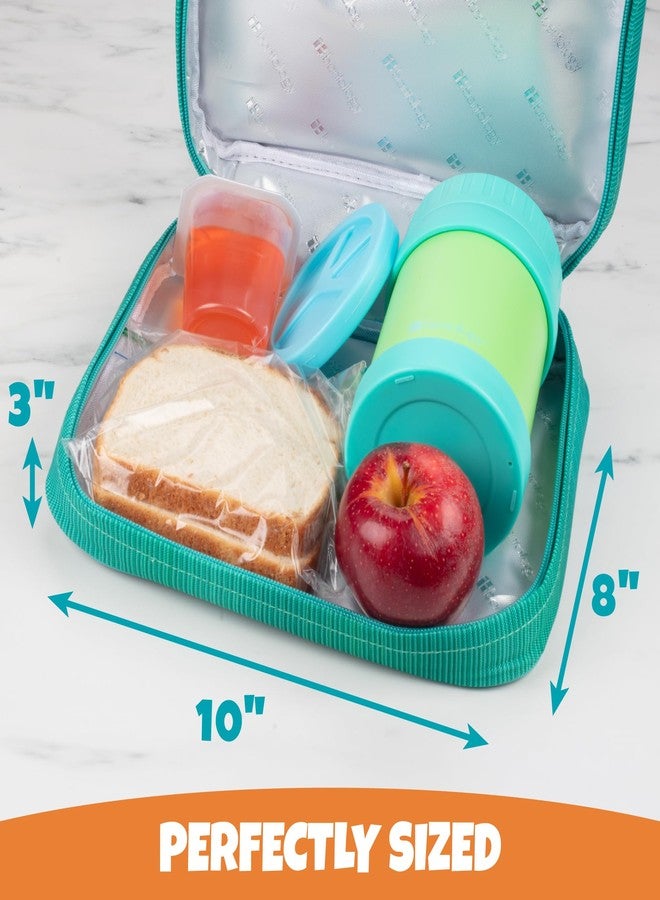 Bentology Lunch Bag for Girls- Kids Insulated Durable Lunchbox Tote Fits Bento Boxes, Containers, Jars & Water Bottles- Reusable School Lunch Sleeve w Clip on Handle- Keep Food Hotter or Colder Longer - Image 4