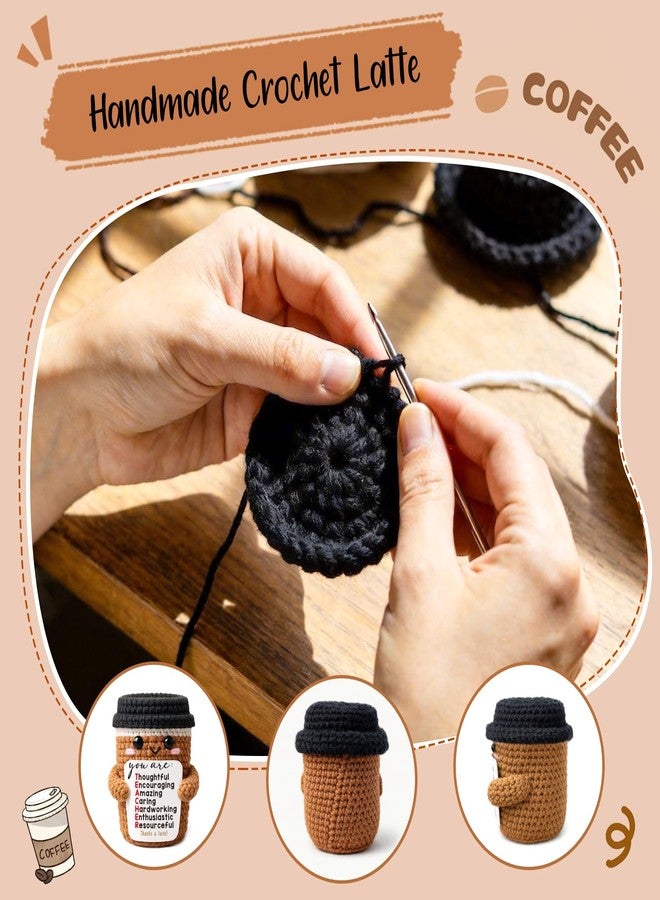 TuSuQing Teacher Appreciation Gifts, Thank You Gifts for Teachers Day Mini Cute Christmas Handmade Crochet Latte Gifts for End of Year, Graduation, Back to Bchool, Retirement - Image 4