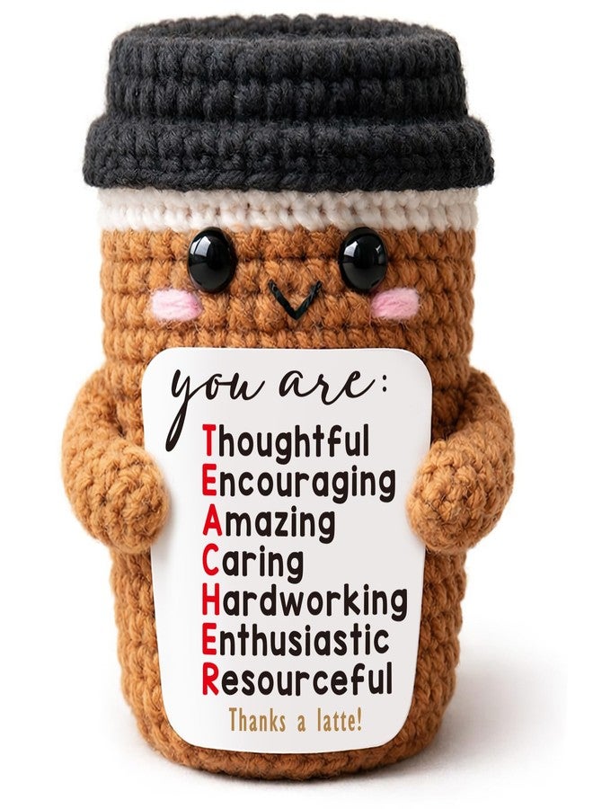 TuSuQing Teacher Appreciation Gifts, Thank You Gifts for Teachers Day Mini Cute Christmas Handmade Crochet Latte Gifts for End of Year, Graduation, Back to Bchool, Retirement - Image 1