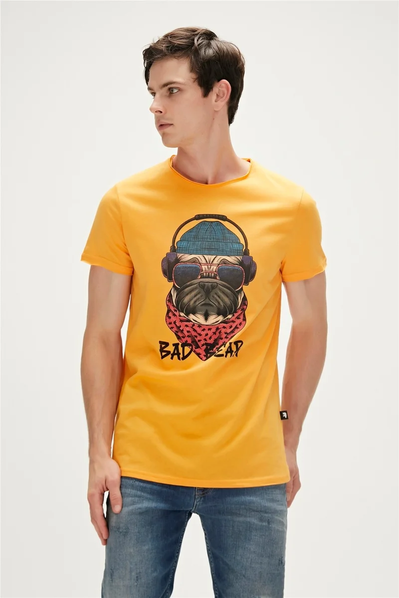 باد بير RECKLESS T-SHIRT Yellow Men's T-Shirt 23.01.07.010-C25