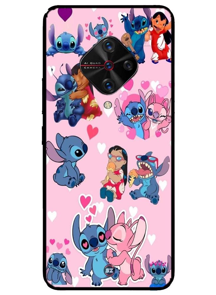غطاء حماية مطبوع لهاتف Vivo S1 Pro من سلسلة أفلام Lilo & Stitch