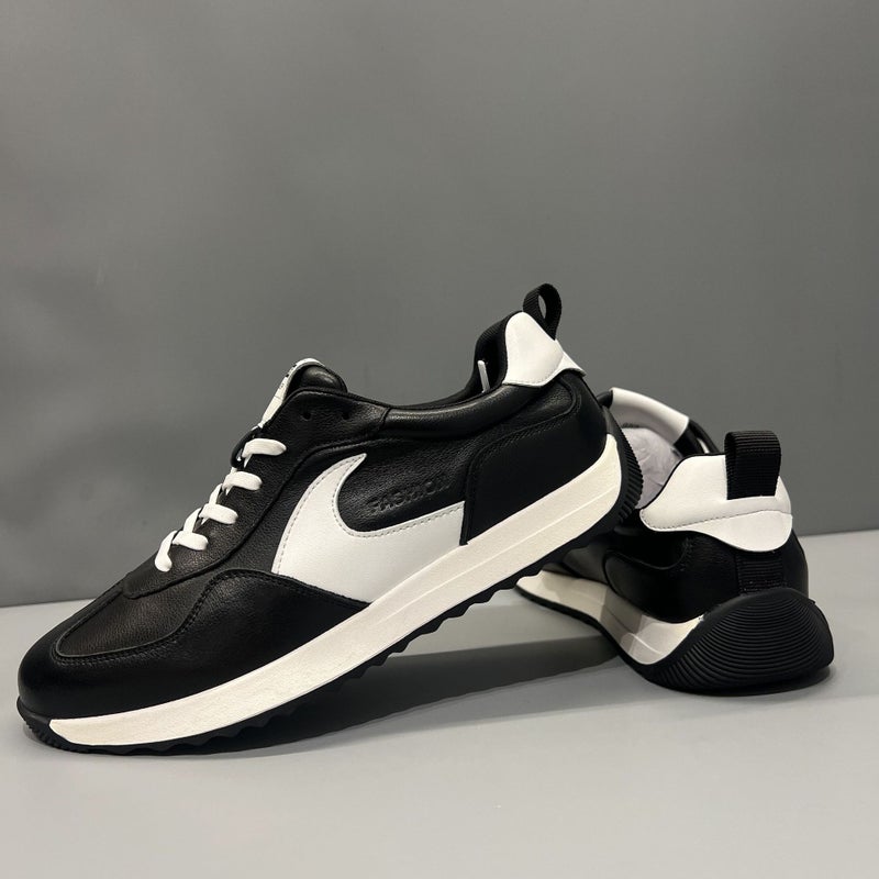 Autumn Fashion All-Match Forrest Gump Shoes Fashion Men'S Genuine Leather Casual White Shoes Color Matching Board Shoes For Boys - Image 5
