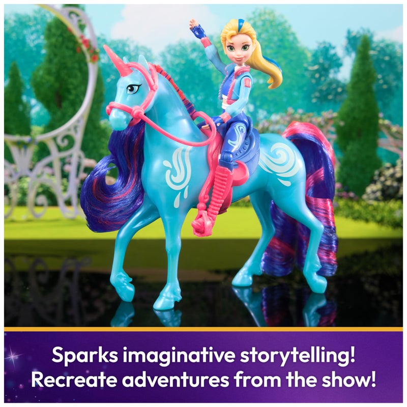 Unicorn Academy أكاديمية اليونيكورن، إيزابيل وريفر مع 2 ملحقات وأداة شعر، دمى وألعاب يونيكورن، هدايا ومواد تعبئة لجوارب للفتيات من عمر 4 سنوات وما فوق - Image 5