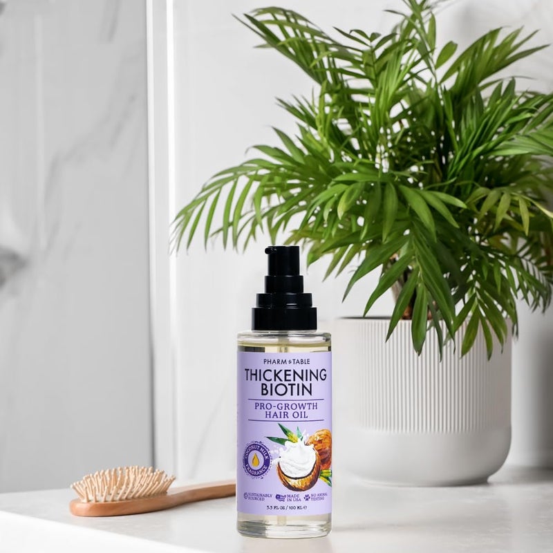 PHARM TO TABLE Thickening Biotin Pro-Growth Hair Oil 100ml - Image 3