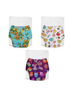 Superbottoms Basic Pack Of 3 Cloth Diaper For Baby Washable & Reusable Cotton Cloth Diaper 0 3 Years Freesize Adjustable Reduces Rash With Quick Dry Pad Insert  - Image 1