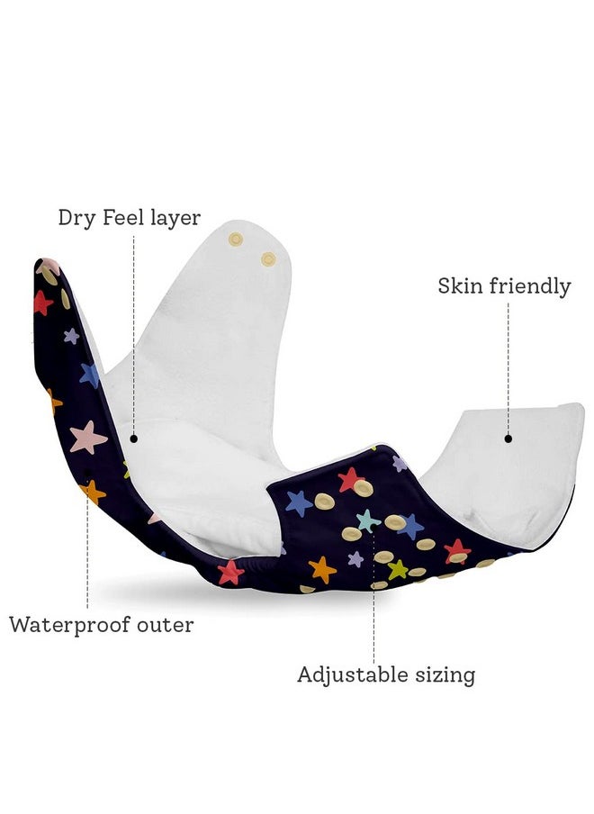 Superbottoms Basic Pack Of 3 Cloth Diaper For Baby Washable & Reusable Cotton Cloth Diaper 0 3 Years Freesize Adjustable Reduces Rash With Quick Dry Pad Insert  - Image 4