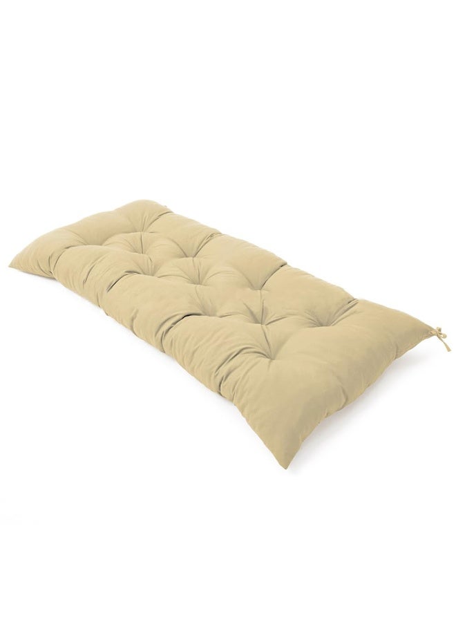 Indoor/Outdoor Cotton Bench Cushion, Thick & Comfortable, for 2-3 Seater Garden Furniture - Image 1
