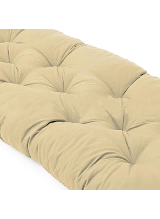Indoor/Outdoor Cotton Bench Cushion, Thick & Comfortable, for 2-3 Seater Garden Furniture - Image 3