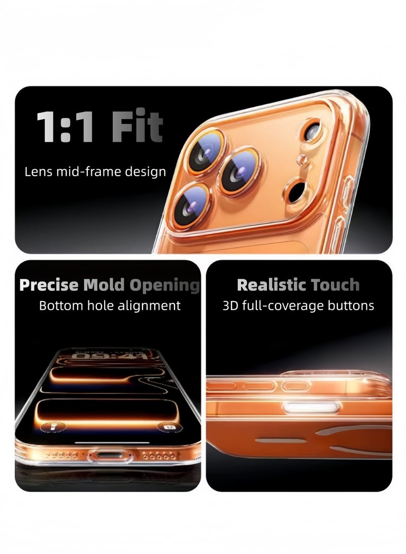 لولكس جراب هاتف شفاف من Lullaxx لهاتف iPhone 17، يوفر حماية شاملة للكاميرا، حلقة مغناطيسية مدمجة للشحن المغناطيسي، مصنوع من الأكريليك + TPU، مقاوم للسقوط والصدمات - Image 3