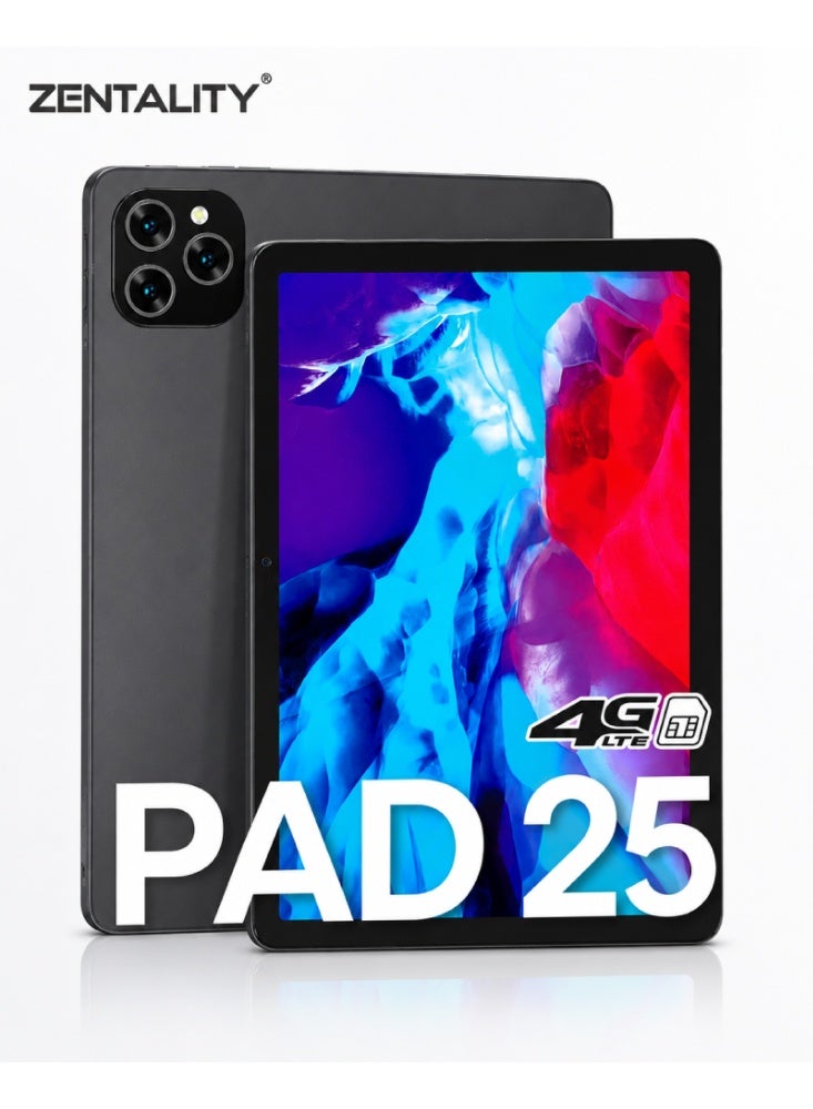 Zentality PAD 25 Tablet, Android 9, 10.1-Inch Display, 4GB RAM, 64GB Storage, 4G LTE, 7000mAh Battery, with Keyboard, Mouse and Stylus, Gray - Image 1