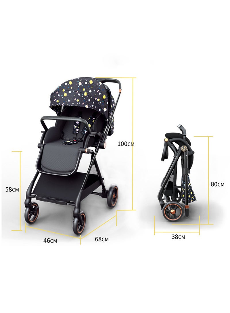 ليموس عربة أطفال خفيفة الوزن بمقبض دفع قابل للعكس مناسبة للأطفال من عمر 6 أشهر إلى 3 سنوات - Image 2
