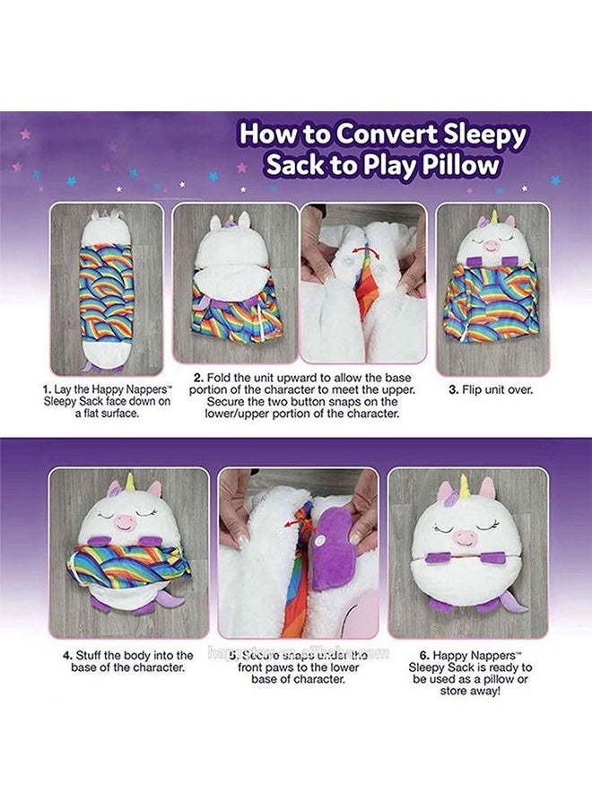 Beauenty - Kids Cartoon Large Warm Sleeping Bag, Portable Folding Pillow Sleepy Sack - Image 1