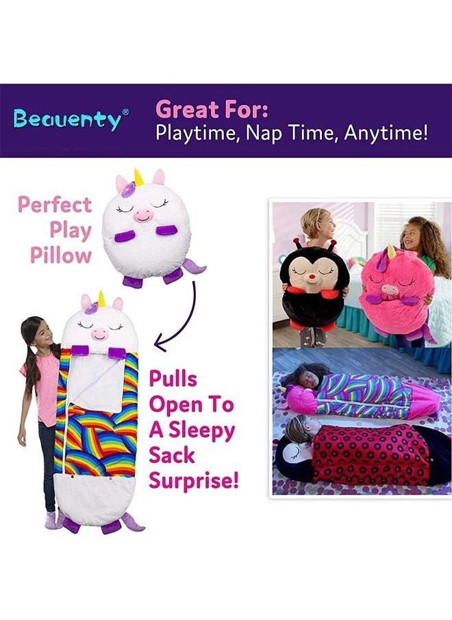 Beauenty - Kids Cartoon Large Warm Sleeping Bag, Portable Folding Pillow Sleepy Sack - Image 1