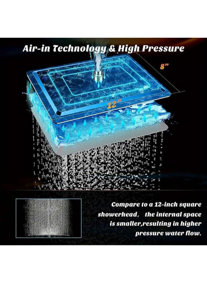 Bohemian Style 12 Inch Rain Shower Head Chrome High Pressure Large Coverage All Metal Wall Mount 360 Adjustable Easy Installation - Image 2