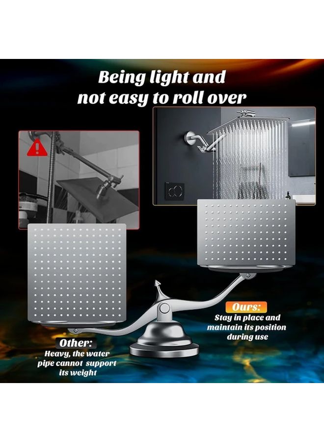 Bohemian Style 12 Inch Rain Shower Head Chrome High Pressure Large Coverage All Metal Wall Mount 360 Adjustable Easy Installation - Image 4