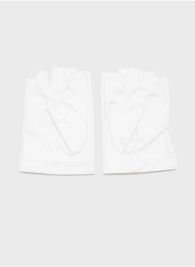 روبرت وود Faux Leather Half Finger Gloves
