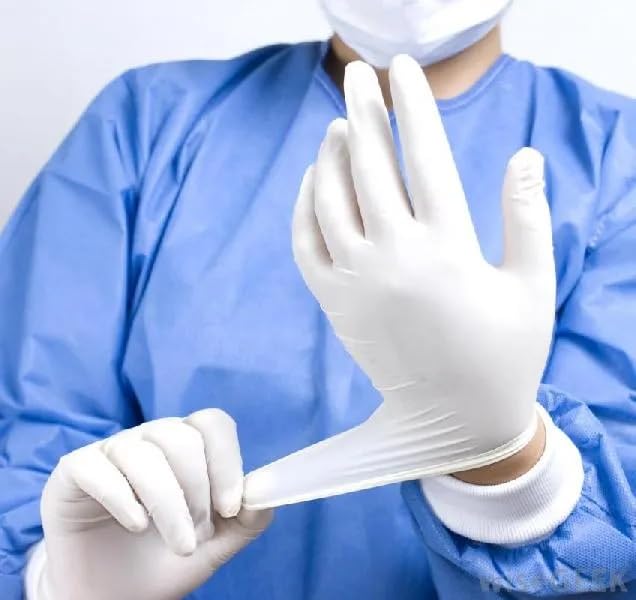 WALDENT Latex Examination Gloves Large Medical Grade Natural Latex Disposable Gloves Comfortable Fit for Medical Dental Laboratory and General Purpose Use - Image 2