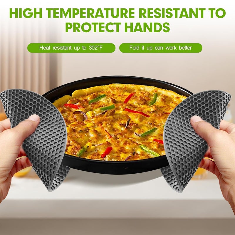 bihijua 4 PCS Premium Silicone Trivet Mats Food Grade Silicones BPA Free Versatile Silicone Hot Pads for Kitchen Suitable for Fondue Mats Can Openers and Spoon Rests - Image 4