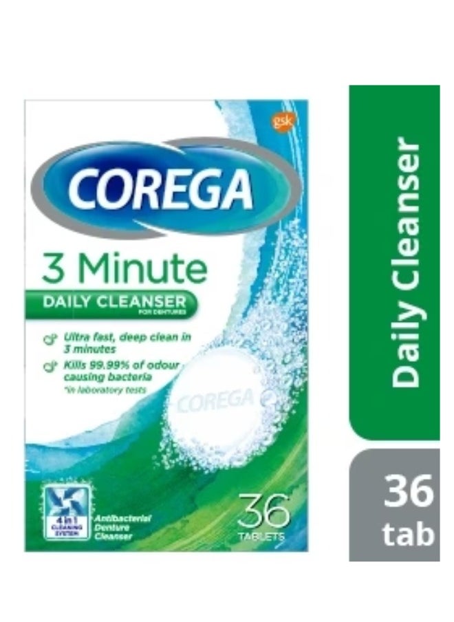 COREGA Corega 3 Minutes Daily Cleanser For Dentures 36 Tablets 
