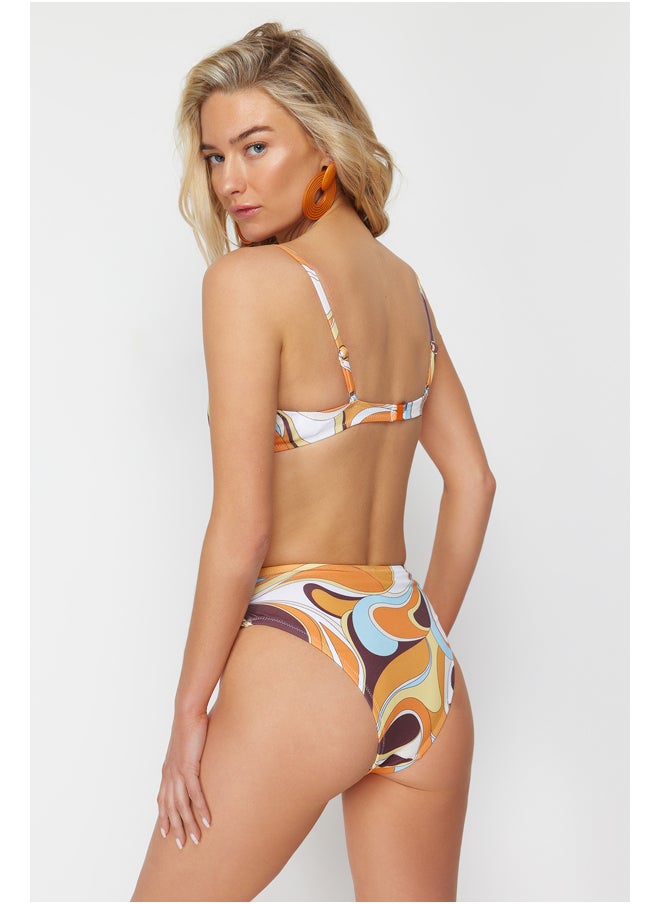 trendyol - Abstract Pattern Balconette Tied High Waist High Leg Regular Bikini Set TBESS24BT00056 - Image 1