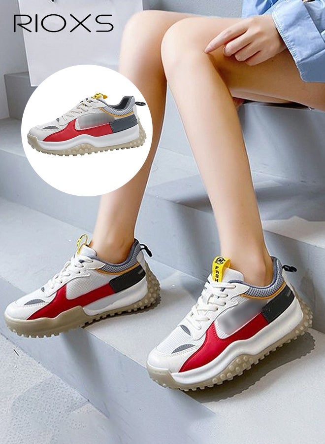 ريوكس النساء المدربات، الأحذية الرياضية الأزياء، أحذية رياضية الراحة أحذية رياضية التنفس، أحذية اللياقة البدنية غير الانزلاقية أحذية منخفضة الأحذية الرياضية للركض المشي الركض أو ارتداء اليومية - Image 1