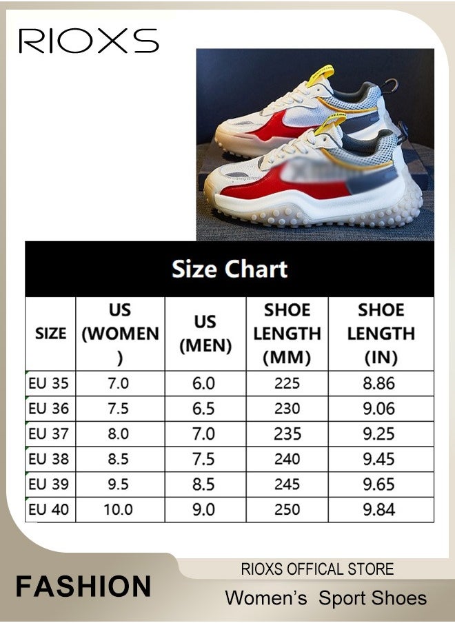 RIOXS - Women's Trainers,Fashion Athletic Shoes,Comfort Sports Shoes Breathable Sneakers,Non-slip Fitness Shoes,Low Top Sneaker For Jogging Walking Running Or Daily Wear - Image 1