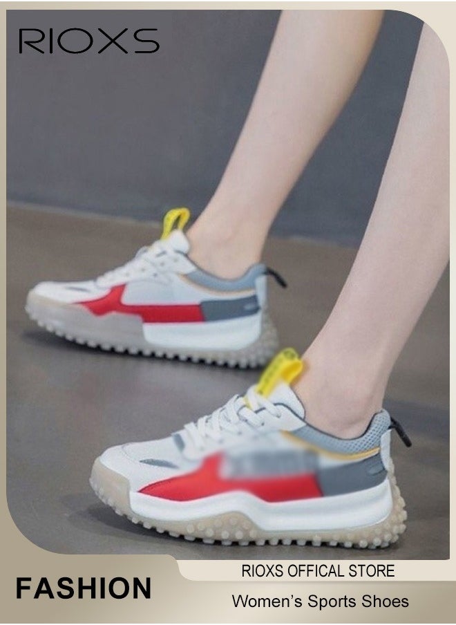 RIOXS - Women's Trainers,Fashion Athletic Shoes,Comfort Sports Shoes Breathable Sneakers,Non-slip Fitness Shoes,Low Top Sneaker For Jogging Walking Running Or Daily Wear - Image 1
