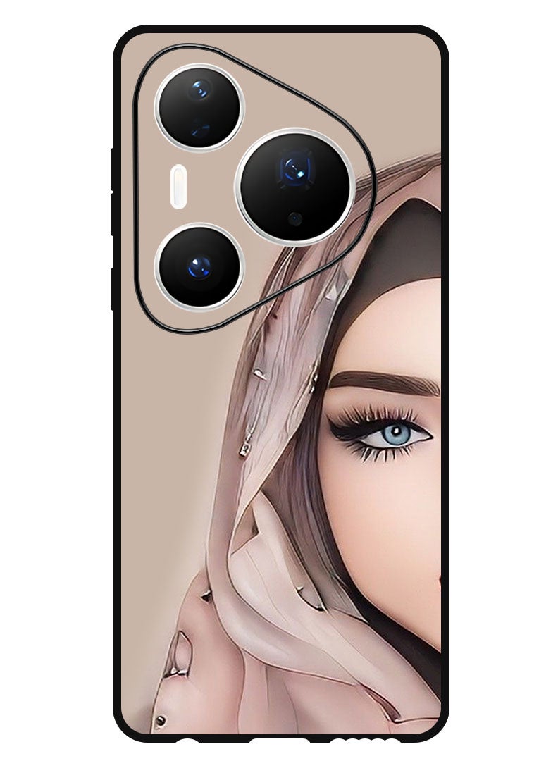 Theodor Case Compatible with Huawei Pura 80 Pro Plus 6.8 Inch Protection Shockproof Bumper Cover Girl Half Face - Image 1