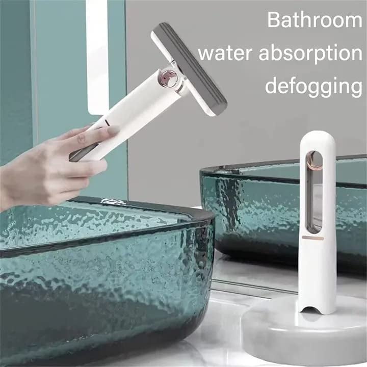 BK SALES BK SALES 3 in 1 Plastic Easy Glass Spray Type Cleaning Brush Wiper Clean Shave Car Window Cleaner for Car Window Mirror Glass Floor Stove with Spray Cleaning Cloth Green Colour  - Image 4