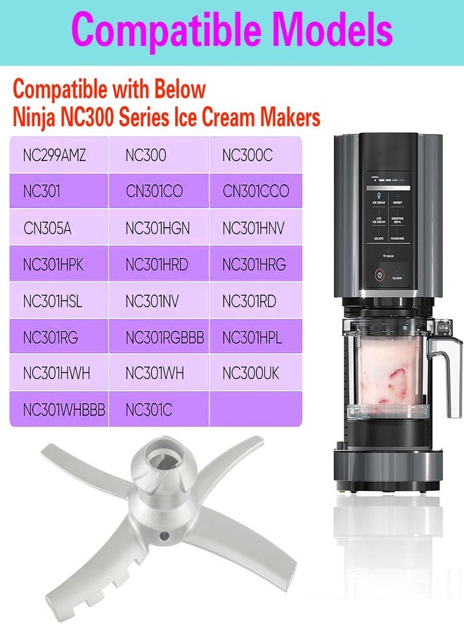 BOSHCHEN Replacement Paddle Blade Compatible with Ninja Creami NC300 NC299AMZ NC301 CN305A CN301COSeries Ice Cream Makers Replacement Parts for Ninja Ice Creami Accessories Blade Paddle Replacement - Image 3