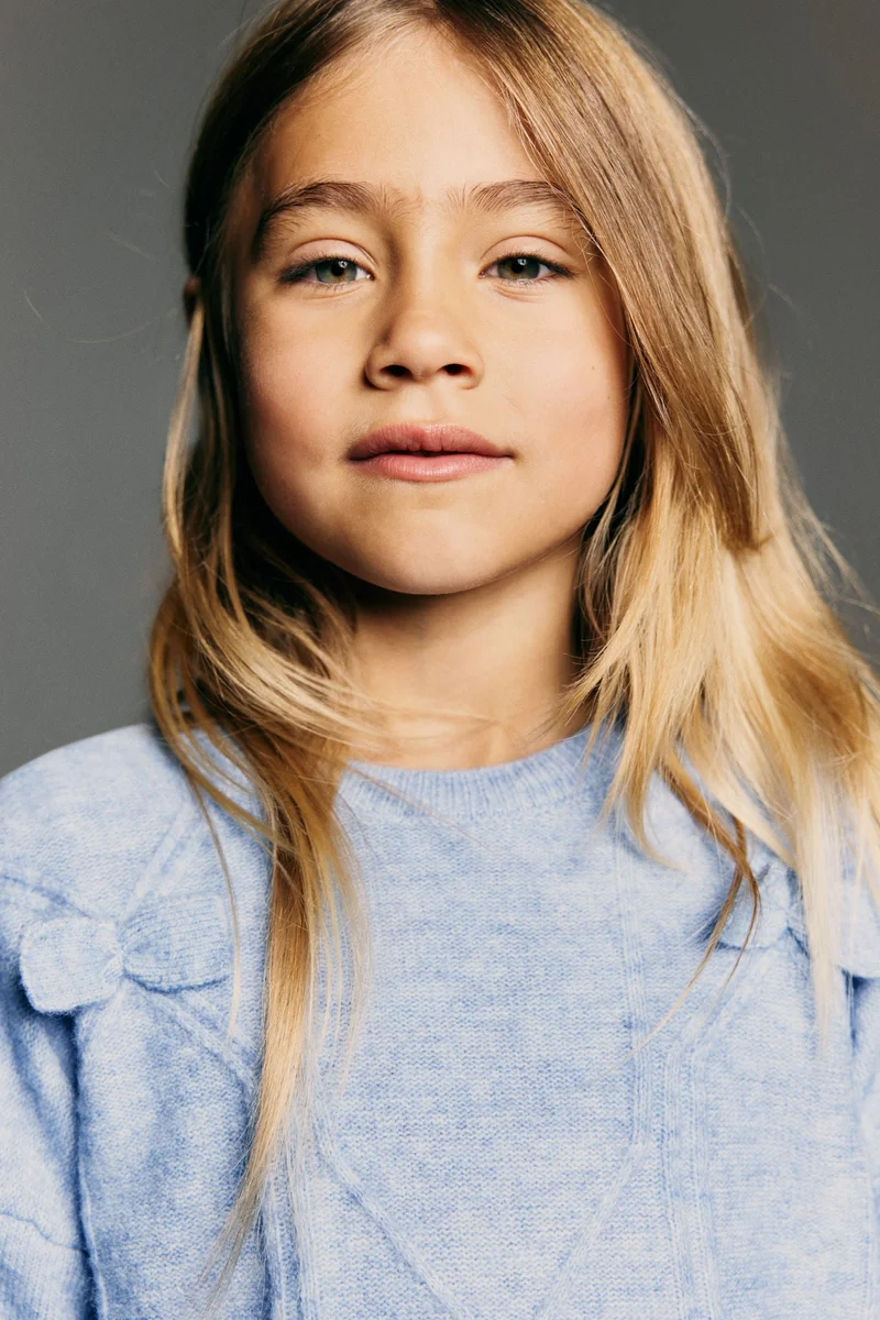 H&M Bow-detail knitted jumper