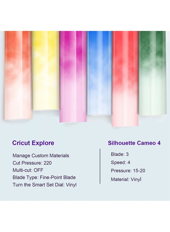 TECKWRAP Cold Sensitive Color Changing Vinyl for Craft Cutter Adhesive Permanent Vinyl Sheets(Translucent to Blue, Red, Purple,Orange,Yellow,Green),12" x 12" 6 Sheets/Pack - Image 5