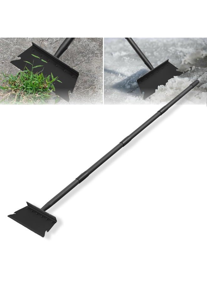 ABtool Garden Cleaning Shovel, Heavy Duty Floor Scraper with Long Handle 148 cm, Adjustable Flat Shovel for Weeding, Cleaning, Snow and Ice Scraper for Garage Entrance - Image 1