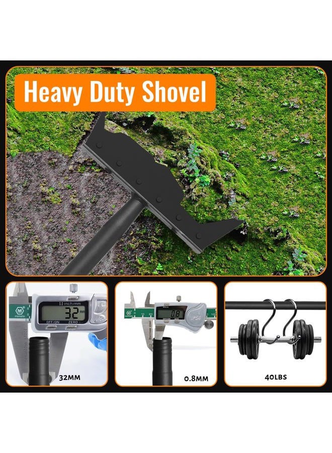 ABtool Garden Cleaning Shovel, Heavy Duty Floor Scraper with Long Handle 148 cm, Adjustable Flat Shovel for Weeding, Cleaning, Snow and Ice Scraper for Garage Entrance - Image 3
