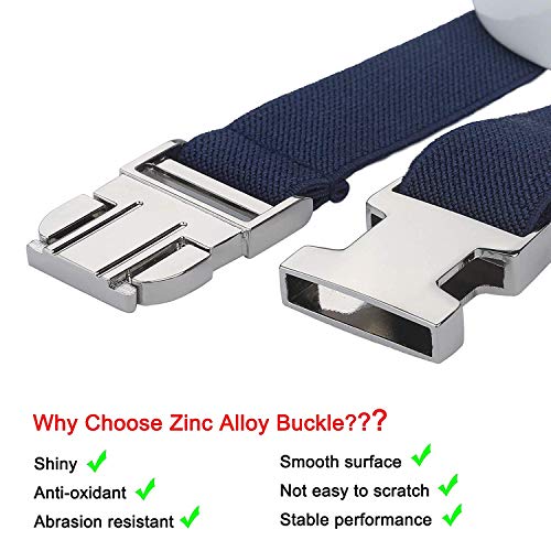 Kajeer 2PCS Children Boys Zinc Alloy Belts - Easy Clasp Adjustable Buckle Belt for Toddlers Boys Girls (Black/White) - Image 3