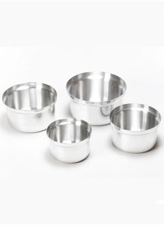 Top Chef 4-Piece Aluminium Cookware Pot Set Silver  - Image 3