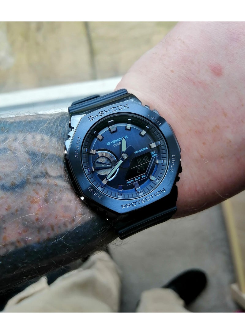 كاسيو ساعة كاسيو أنالوج-ديجيتال GM-2100N-2ADR، زرقاء، GM-2100N-2AER - Image 2