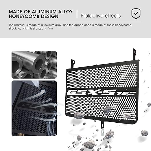 LANQIAN GSX-S 750 2026 Radiator Guard Protective Cover Compatible with SUZUKI GSX-S 750 2017-2023-2024-2025-2026 For GSX-S 750Z 2017-2024-2025-2026 - Image 2