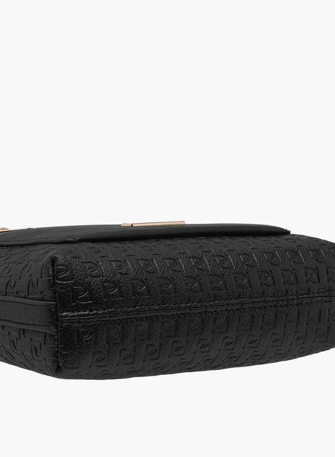 Paprika Women's Monogram Embossed Crossbody Bag with Adjustable Strap