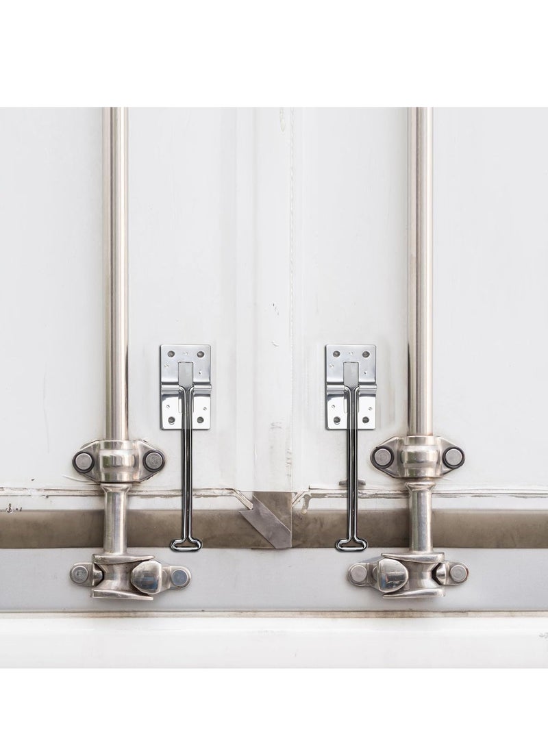 KASTWAVE 2 Pack Door Latch, Rv Door Latch, Trailer Door Latch, 304 Stainless Steel Latch 6 Inch Metal T-Style Door Holder For Cargo Trailer, Truck, Come with Screws - Image 3