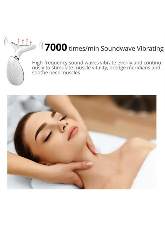 Intense Pulsed Light Wrinkles Reducing Instrument, Face and Neck Massager, Double Chin Reducer Vibration Massager, Skin Rejuvenation Beauty, Lifting and Tightening Sagging Skin Skin, 3 Llight Modes - Image 3