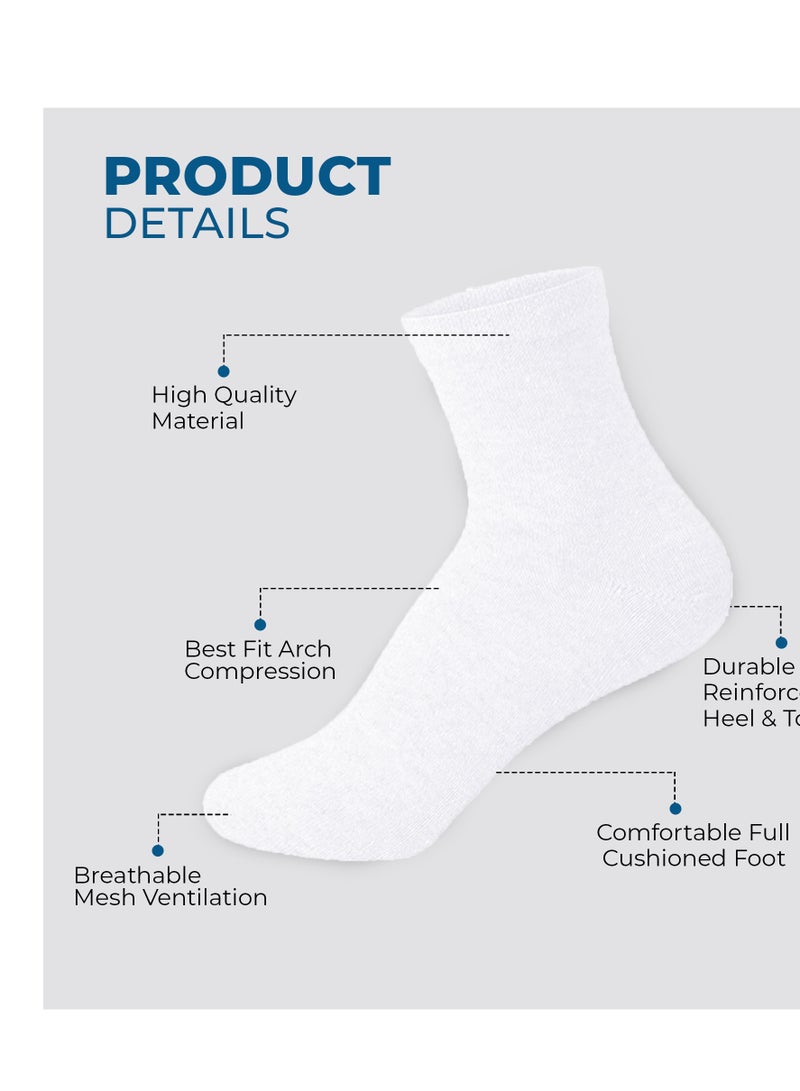مزاجك جوارب MIZAJIC للرجال، 10 أزواج (كبيرة)، جوارب رياضية ناعمة قابلة للتنفس، مقاومة للرطوبة والرائحة، مناسبة للعمل والارتداء غير الرسمي، جوارب مريحة - Image 4