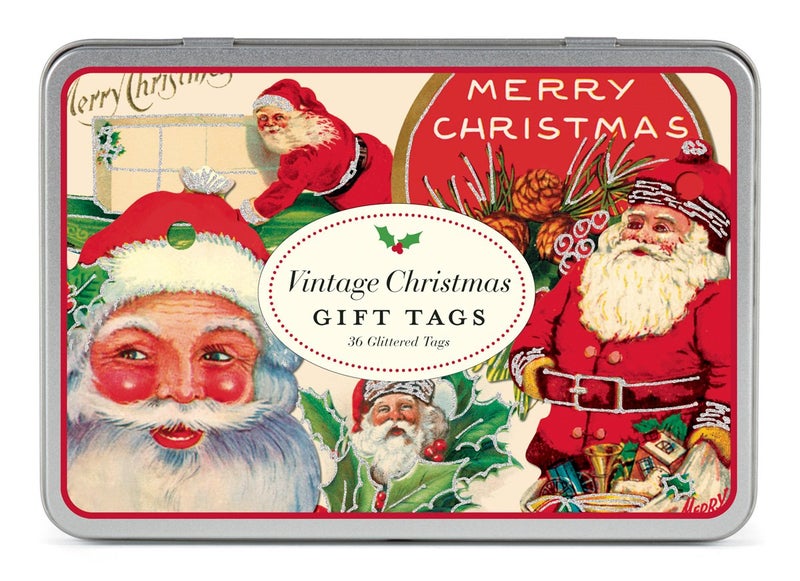 CAVANILLI & CO. Cavallini Glitter Gift Tags Vintage Christmas, 36 Assorted Gift Tags - Image 4