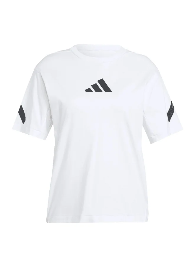 Adidas Adidas W Z.N.E. Tee White Training T-Shirts For Women 2Xs