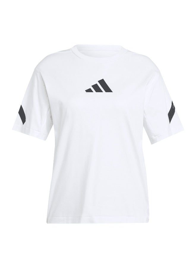 Adidas Adidas W Z.N.E. Tee White Training T-Shirts For Women 2Xs  - Image 2