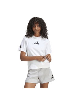 Adidas Adidas W Z.N.E. Tee White Training T-Shirts For Women 2Xs  - Image 3