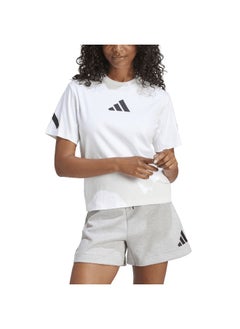 Adidas Adidas W Z.N.E. Tee White Training T-Shirts For Women 2Xs  - Image 4