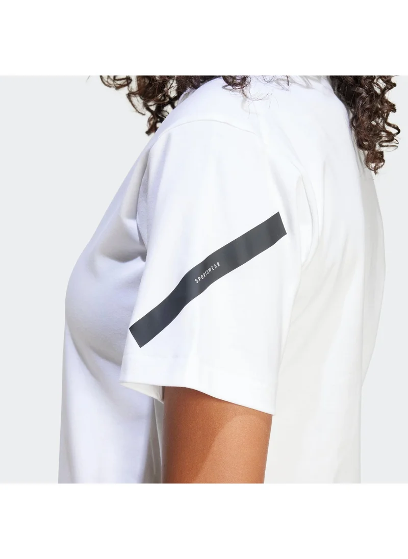Adidas WHITE Z.N.E. Tee for Women | Best Price UAE